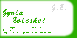 gyula bolcskei business card